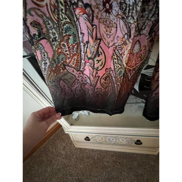 NWT Women's LOLA Multicolor & Black Paisley Print Pants Set, Size M - Picture 9 of 13